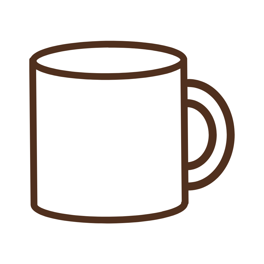 Custom minimalist pet portrait mug with dog line art and personalized name