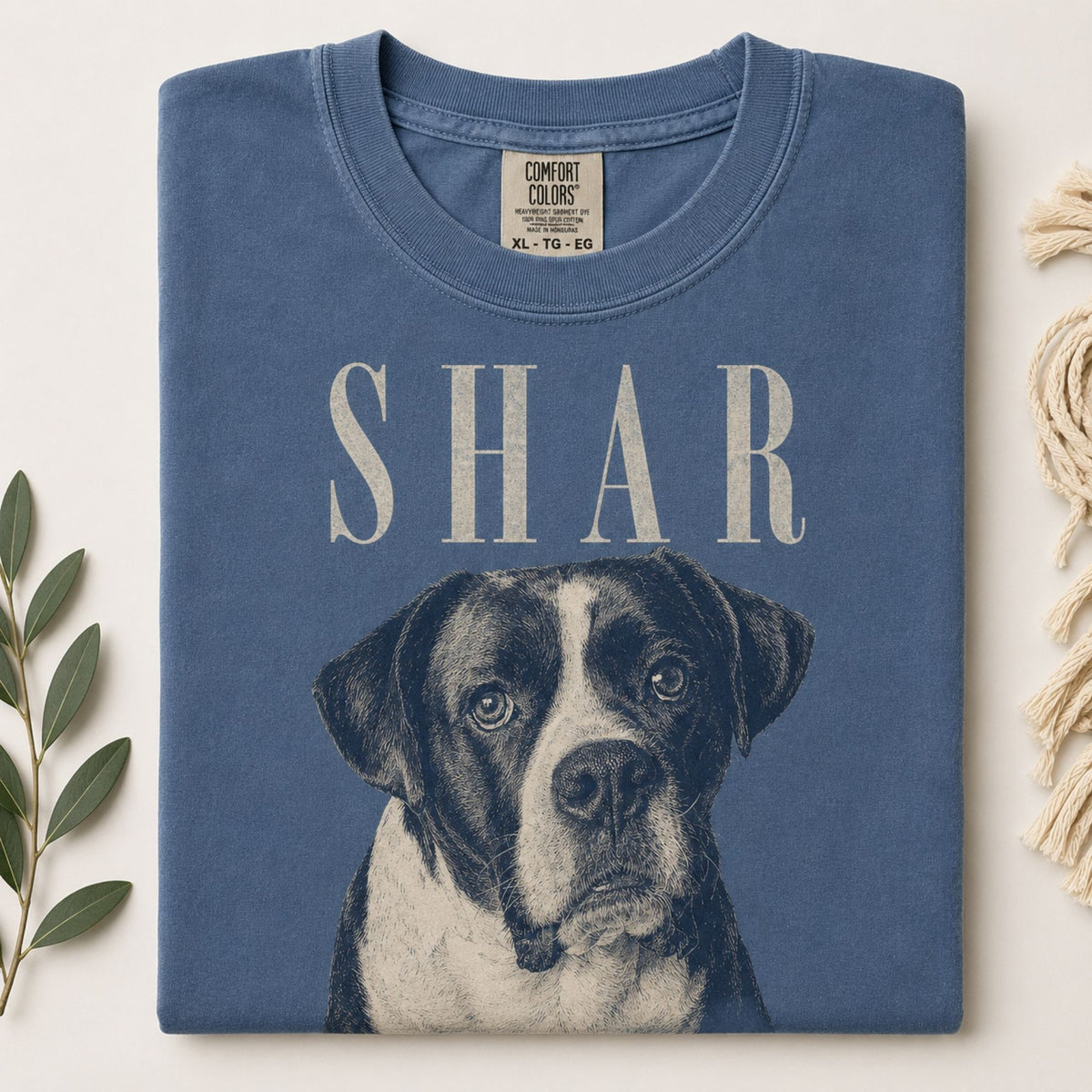 Custom Dog Portrait Shirt from Photo