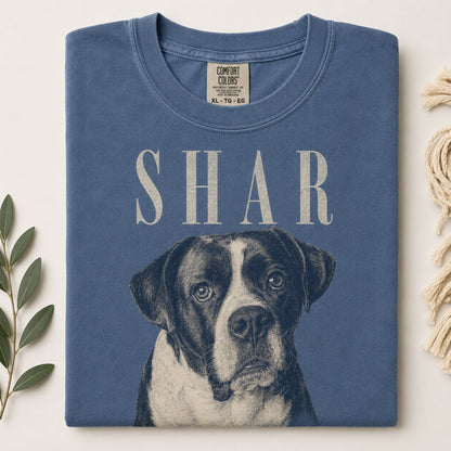 Custom Dog Portrait Shirt from Photo