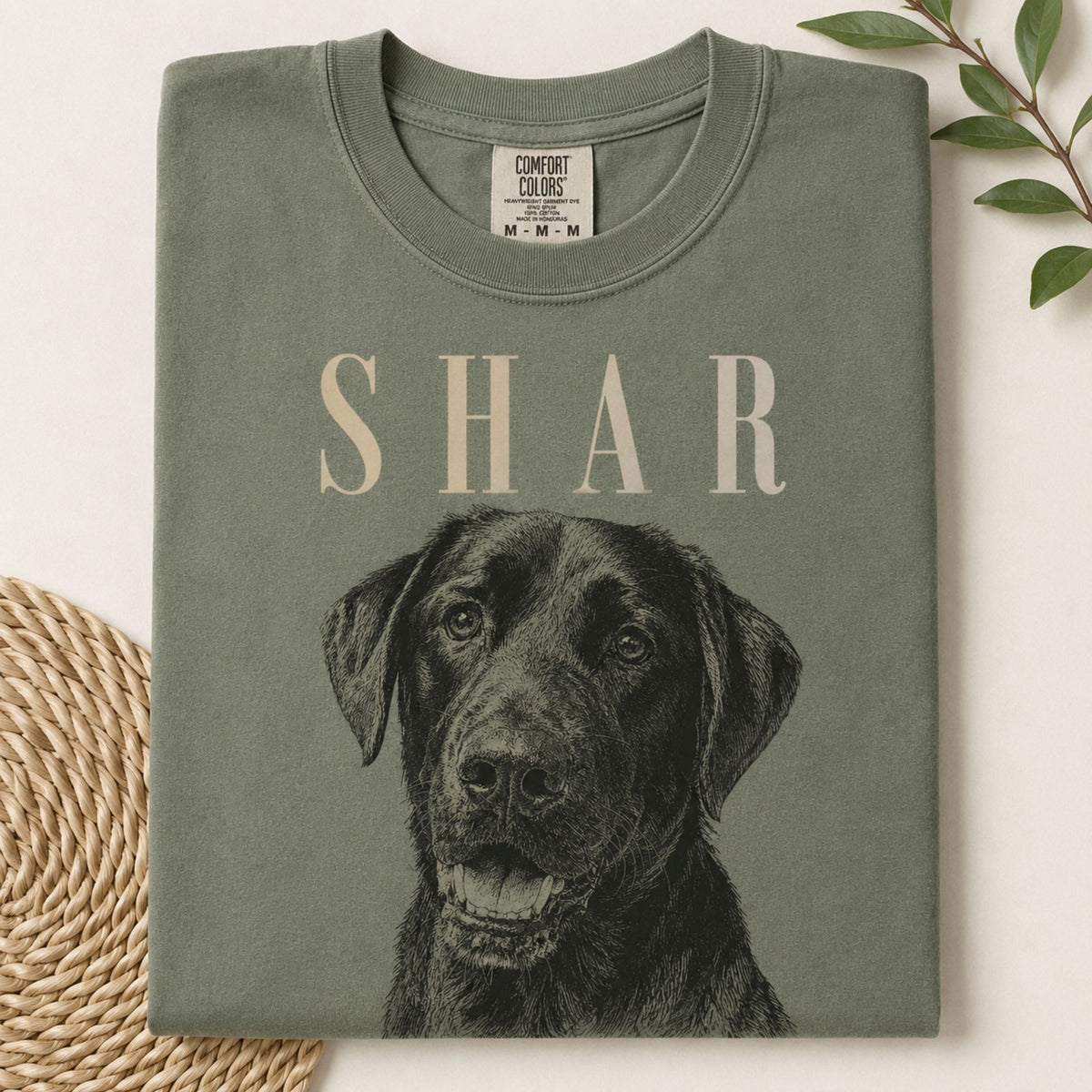 Custom Dog Portrait Shirt from Photo