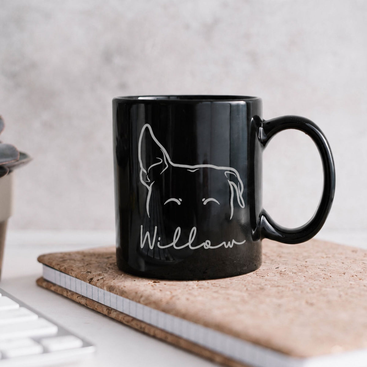 Minimalist personalized dog lover gift