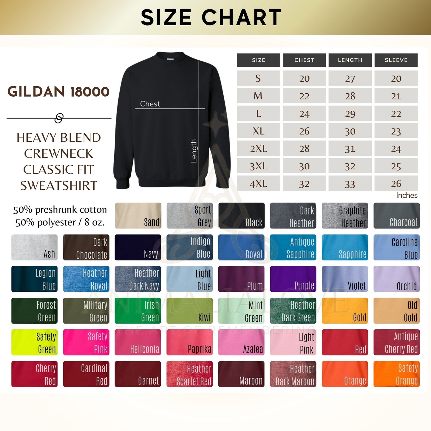 Custom Pet Ears Outline Crewneck Sweatshirt - Sleeve Portrait + Name