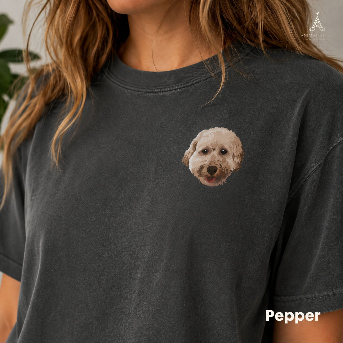 Custom Pet Portrait Shirt from Photo T- Shirt, Personalized Hand Painting Dog Face Tee