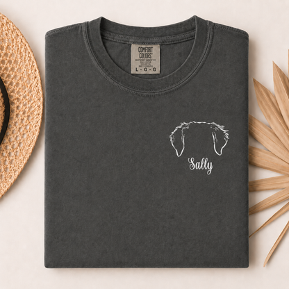 Custom Pet Ears Outline Shirt with Name – Comfort Colors 1717